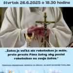 moderovaná adorácia v Černovej za nové duchovné povolania 26.6.2025