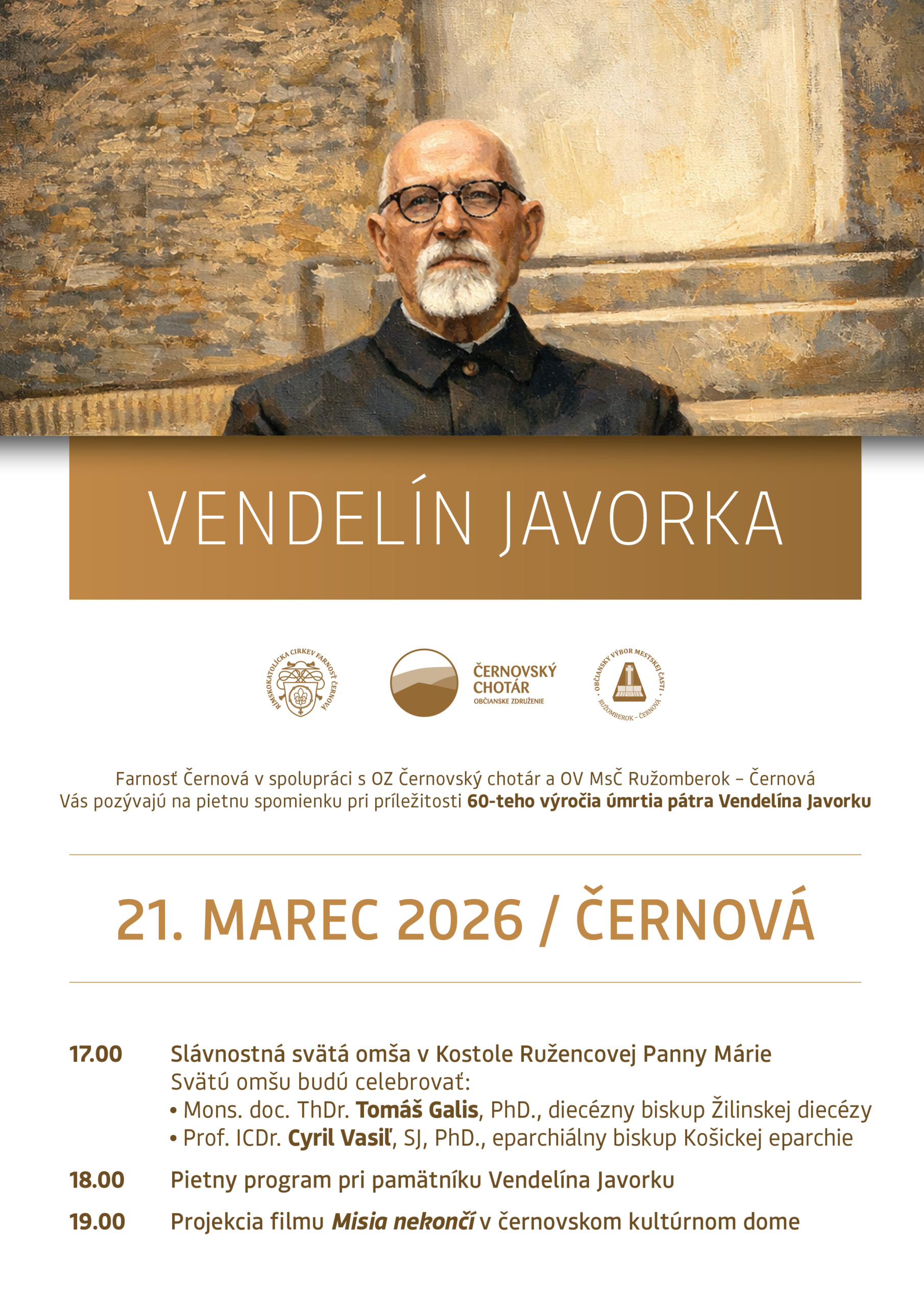 vendelin-javorka-60, vendelín javorka 2026, pietna spomienka Černová, spomienka na pátra Javorku 2026